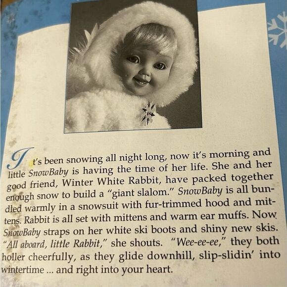 Ashton Drake Galleries "Slip Slidin" SnowBaby Doll Figure Cream OS Porcelain - Picture 6 of 7